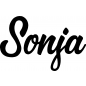 Preview: Sonja - Schriftzug aus Buchenholz