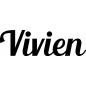 Preview: Vivien - Schriftzug aus Buchenholz