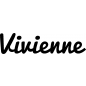 Preview: Vivienne - Schriftzug aus Buchenholz