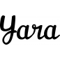 Preview: Yara - Schriftzug aus Buchenholz