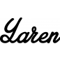 Preview: Yaren - Schriftzug aus Buchenholz