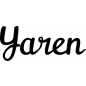 Preview: Yaren - Schriftzug aus Buchenholz