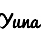 Preview: Yuna - Schriftzug aus Buchenholz