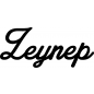 Preview: Zeynep - Schriftzug aus Buchenholz