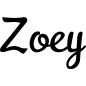 Preview: Zoey - Schriftzug aus Buchenholz