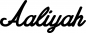 Preview: Aaliyah - Schriftzug aus Eichenholz