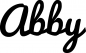 Preview: Abby - Schriftzug aus Eichenholz