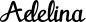 Mobile Preview: Adelina - Schriftzug aus Eichenholz