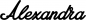 Preview: Alexandra - Schriftzug aus Eichenholz