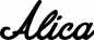 Preview: Alica - Schriftzug aus Eichenholz