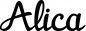 Preview: Alica - Schriftzug aus Eichenholz