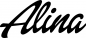 Preview: Alina - Schriftzug aus Eichenholz
