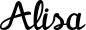 Preview: Alisa - Schriftzug aus Eichenholz