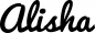 Preview: Alisha - Schriftzug aus Eichenholz