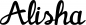 Preview: Alisha - Schriftzug aus Eichenholz