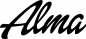 Preview: Alma - Schriftzug aus Eichenholz