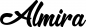 Preview: Almira - Schriftzug aus Eichenholz