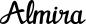 Preview: Almira - Schriftzug aus Eichenholz