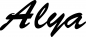 Preview: Alya - Schriftzug aus Eichenholz