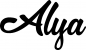 Preview: Alya - Schriftzug aus Eichenholz
