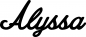 Preview: Alyssa - Schriftzug aus Eichenholz