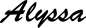 Preview: Alyssa - Schriftzug aus Eichenholz