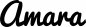 Preview: Amara - Schriftzug aus Eichenholz
