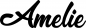 Preview: Amelie - Schriftzug aus Eichenholz