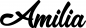 Preview: Amilia - Schriftzug aus Eichenholz