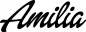 Preview: Amilia - Schriftzug aus Eichenholz