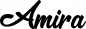 Preview: Amira - Schriftzug aus Eichenholz