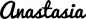 Preview: Anastasia - Schriftzug aus Eichenholz