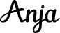 Preview: Anja - Schriftzug aus Eichenholz