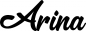 Preview: Arina - Schriftzug aus Eichenholz