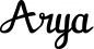 Preview: Arya - Schriftzug aus Eichenholz