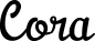 Preview: Cora - Schriftzug aus Eichenholz