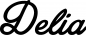 Preview: Delia - Schriftzug aus Eichenholz