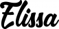 Preview: Elissa - Schriftzug aus Eichenholz