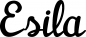 Preview: Esila - Schriftzug aus Eichenholz