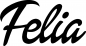 Preview: Felia - Schriftzug aus Eichenholz
