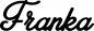 Preview: Franka - Schriftzug aus Eichenholz