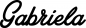 Preview: Gabriela - Schriftzug aus Eichenholz