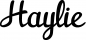 Preview: Haylie - Schriftzug aus Eichenholz