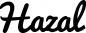 Preview: Hazal - Schriftzug aus Eichenholz