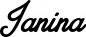 Preview: Janina - Schriftzug aus Eichenholz