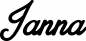 Preview: Janna - Schriftzug aus Eichenholz