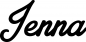 Preview: Jenna - Schriftzug aus Eichenholz