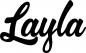 Mobile Preview: Layla - Schriftzug aus Eichenholz