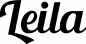 Preview: Leila - Schriftzug aus Eichenholz