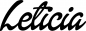 Preview: Leticia - Schriftzug aus Eichenholz